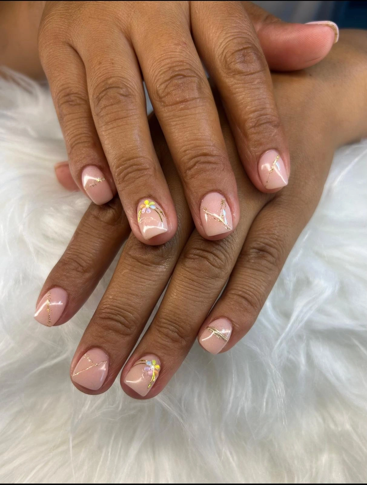 Dip powder manicure