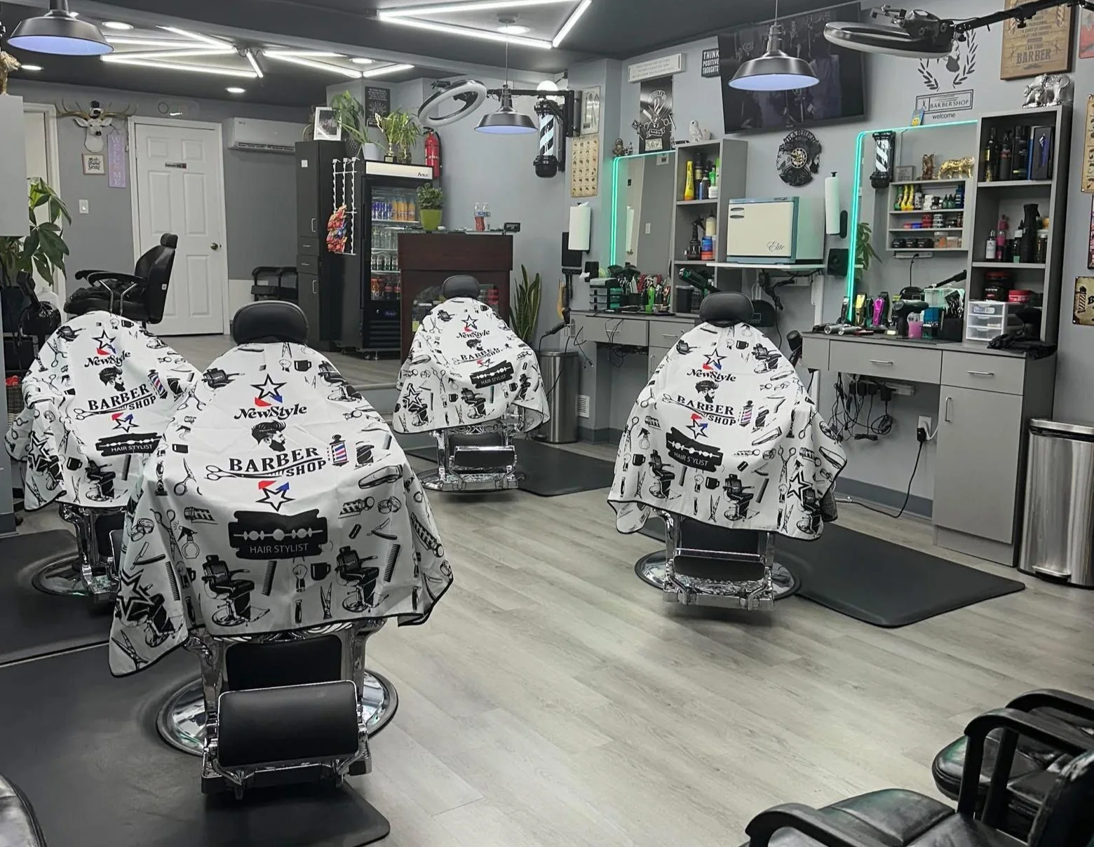 Interior of New Style with its barber chairs and stations